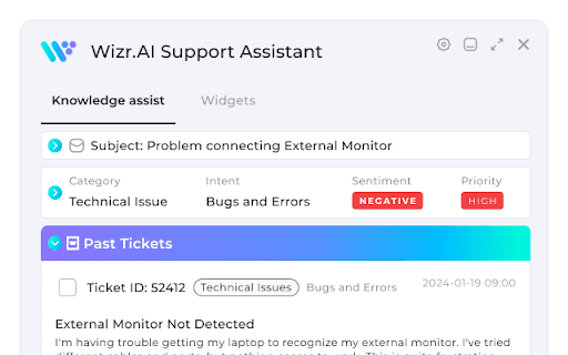 Agent Assist powered by Wizr AI