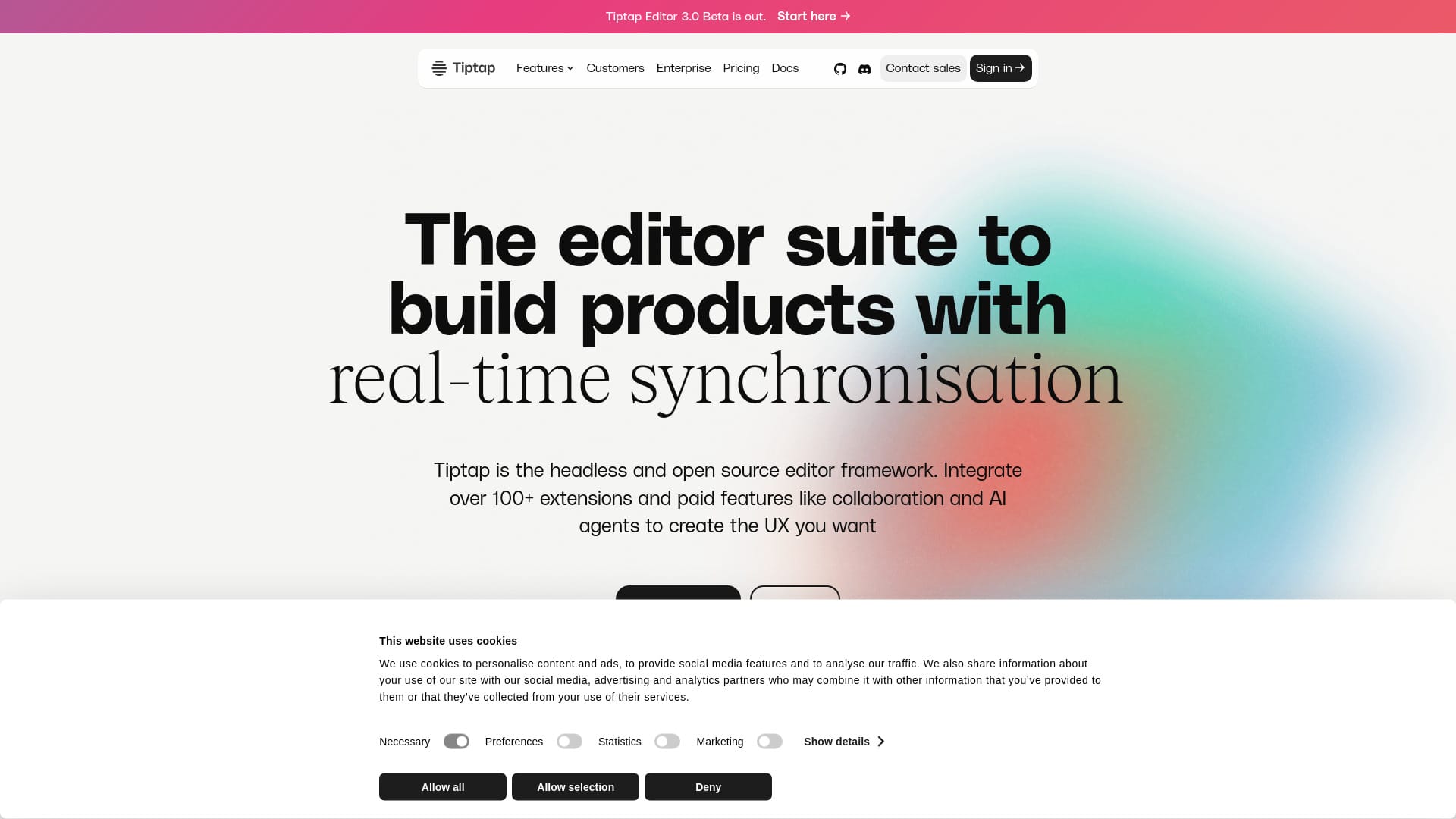 Tiptap Editor 3.0 Beta
