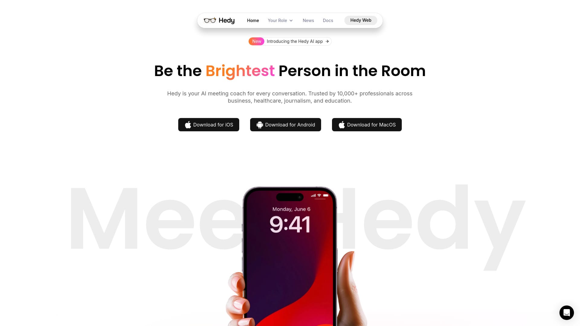 Hedy 2.0 MacOS App