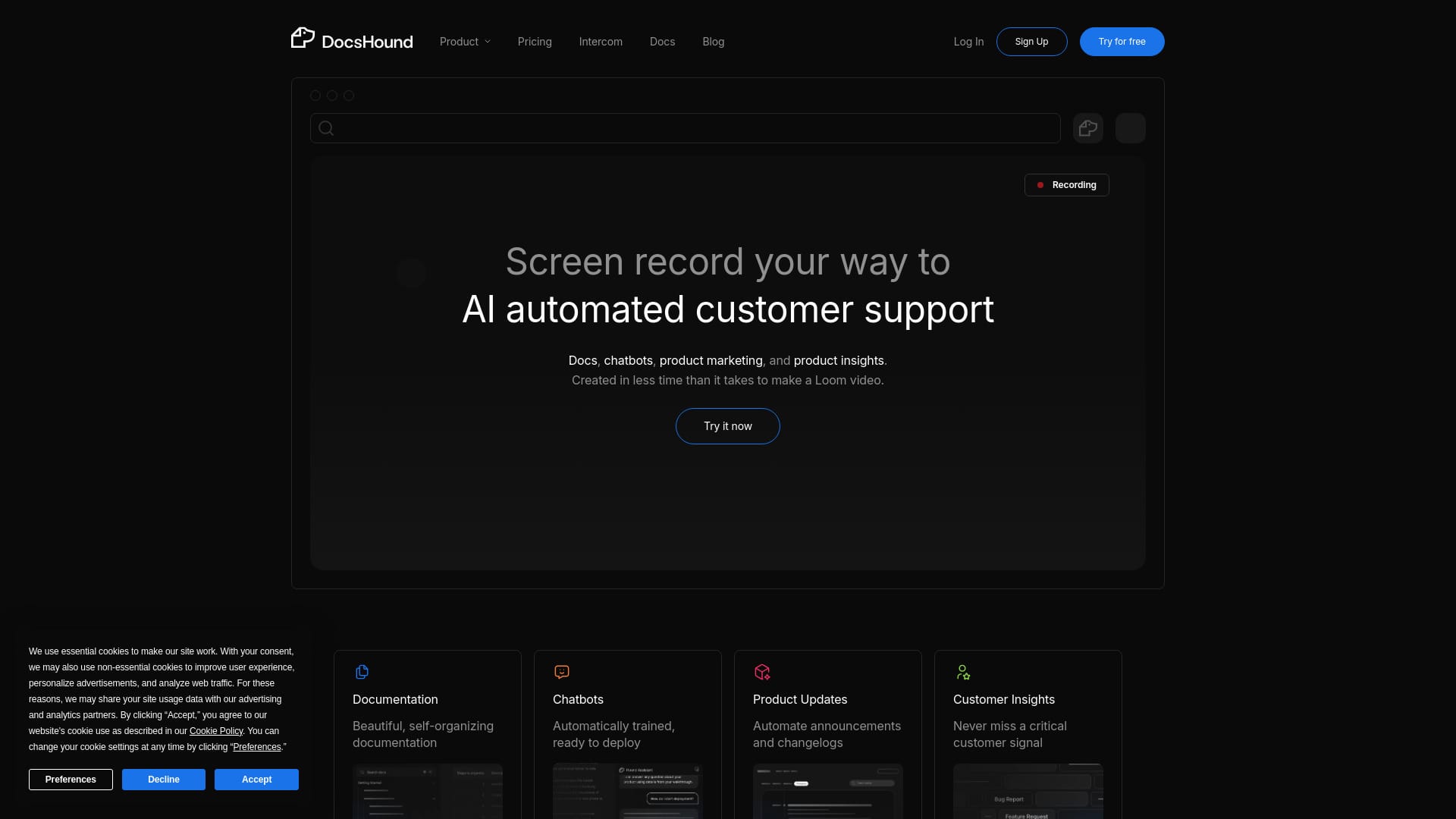 Demo → Intercom by DocsHound