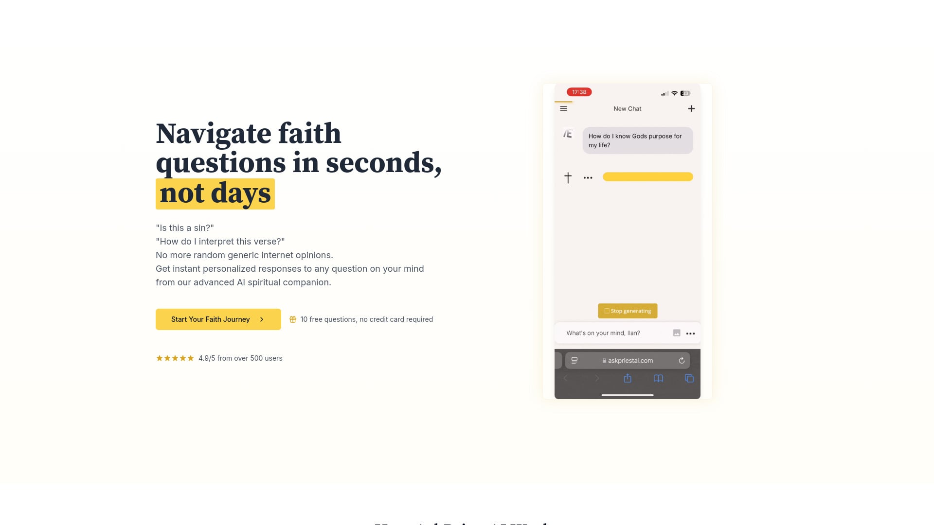 AskPriestAI - AI Tool Screenshot and Interface Preview
