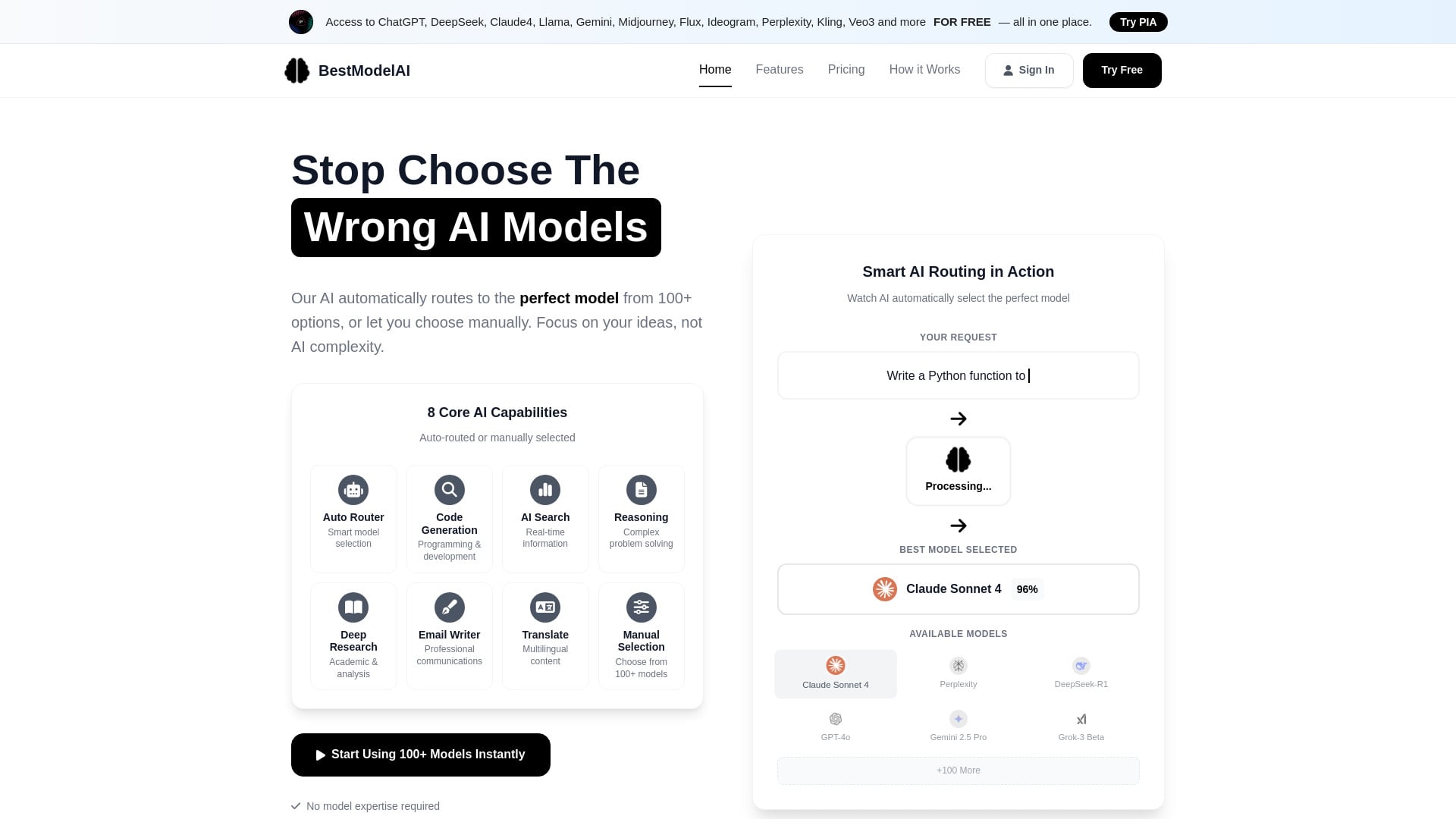 BestModelAI - AI Tool Screenshot and Interface Preview