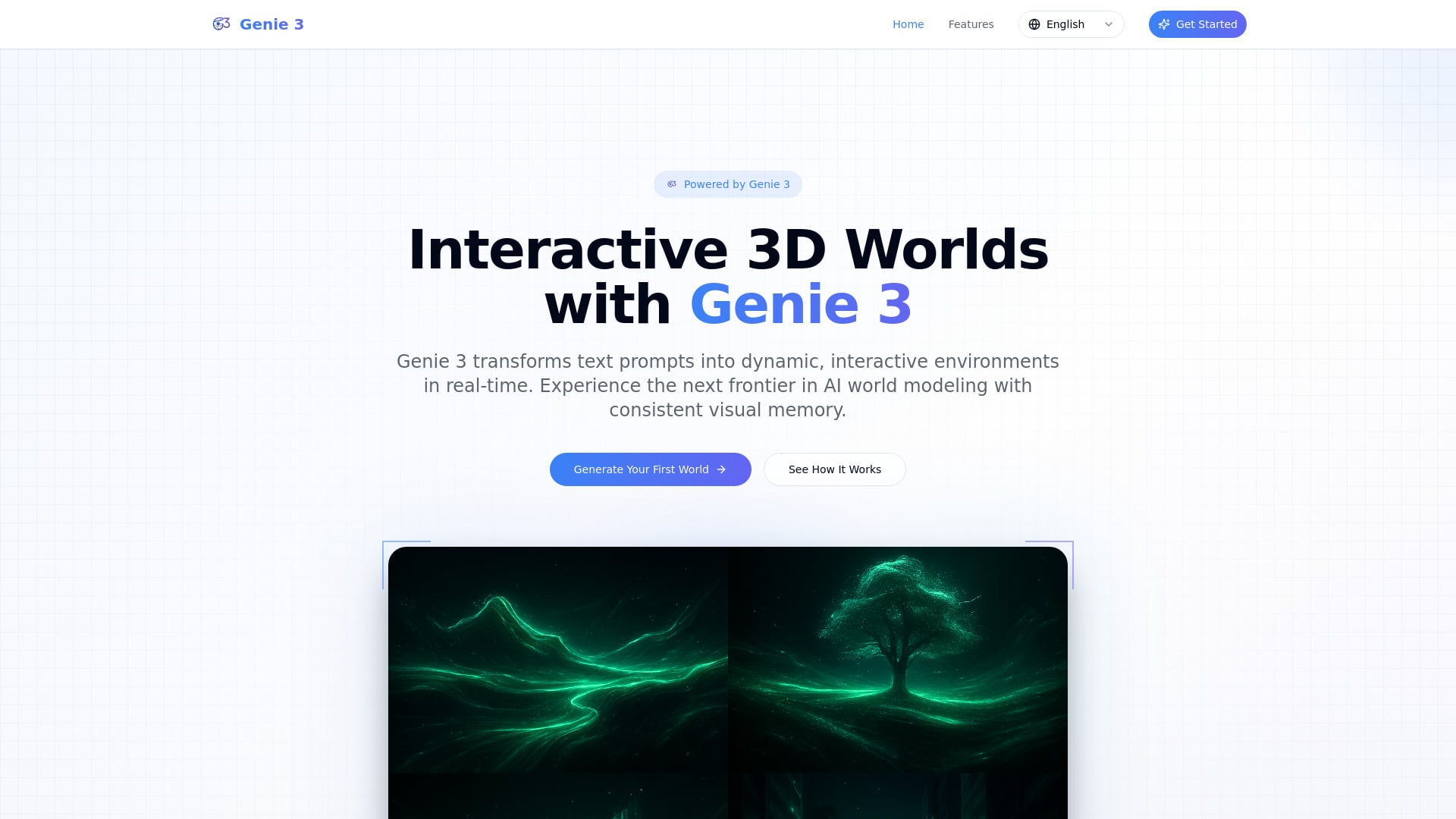 Genie 3 - AI Tool Screenshot and Interface Preview