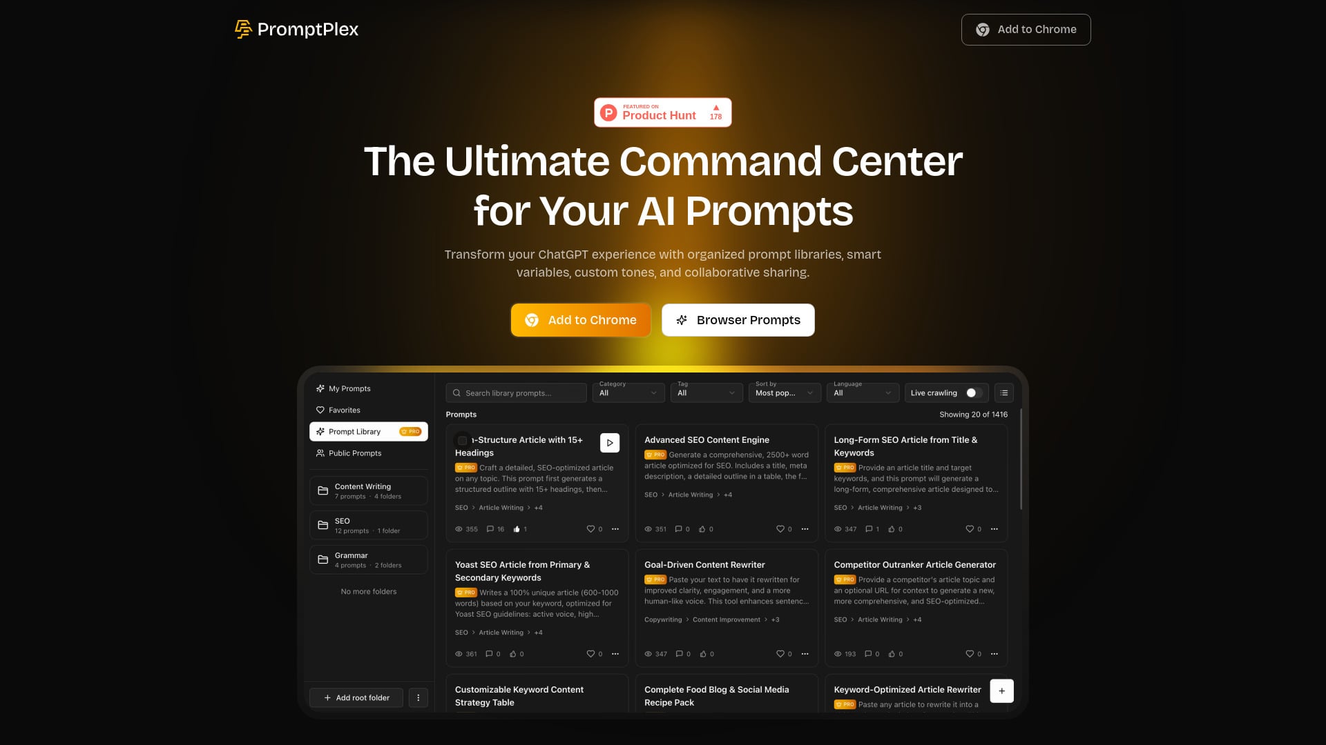 PromptPlex - AI Tool Screenshot and Interface Preview