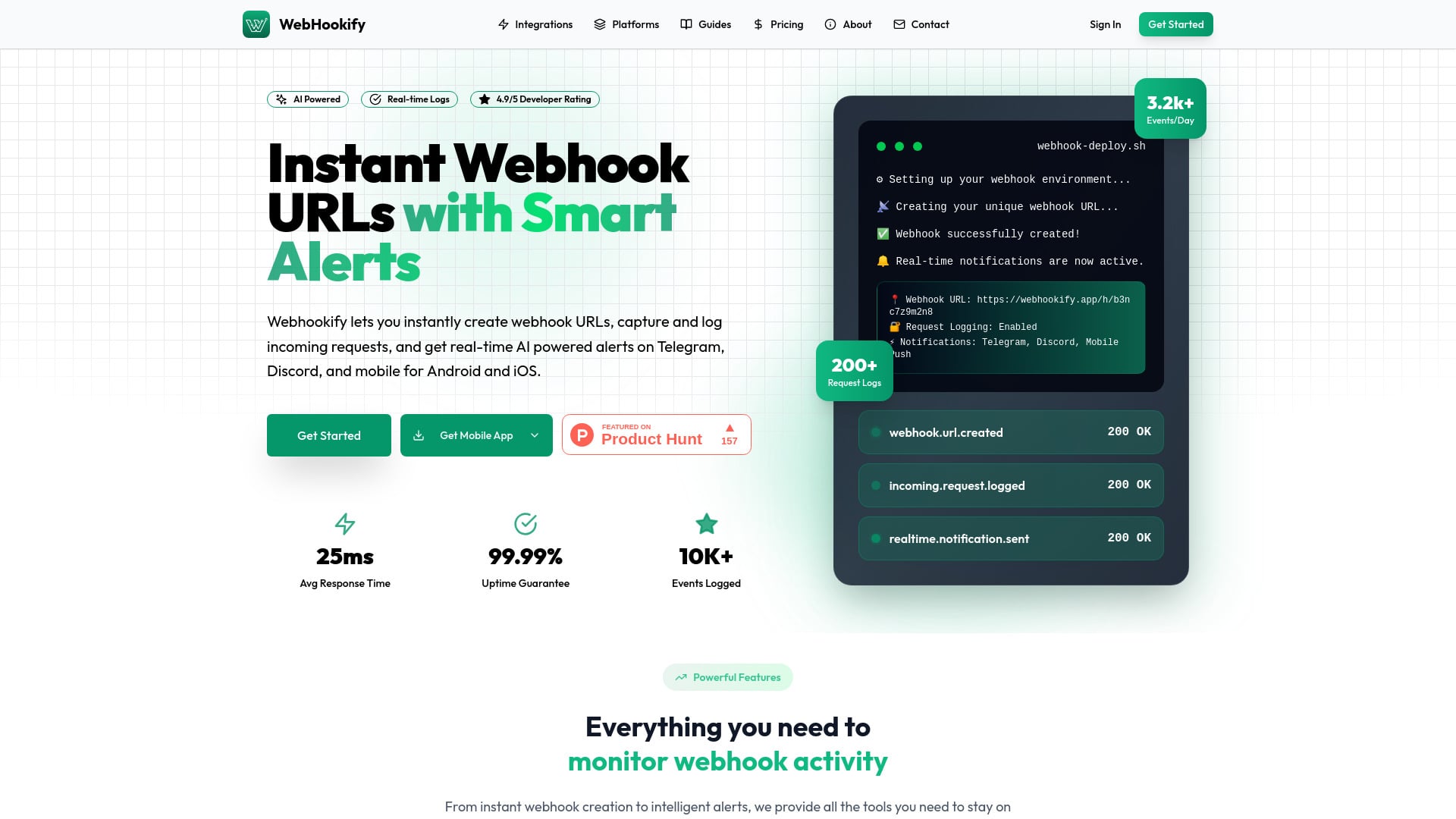 Webhookify - AI Tool Screenshot and Interface Preview