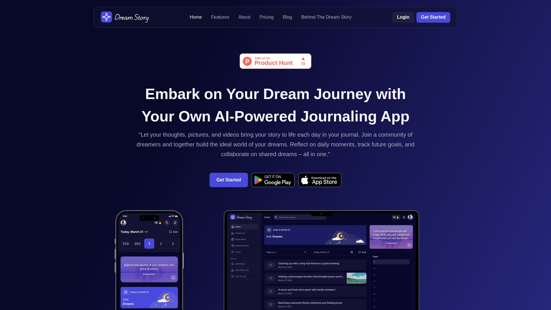 Dream Story Live - AI Journaling App